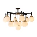 Loft Industry Modern - Finland Black Down Chandelier